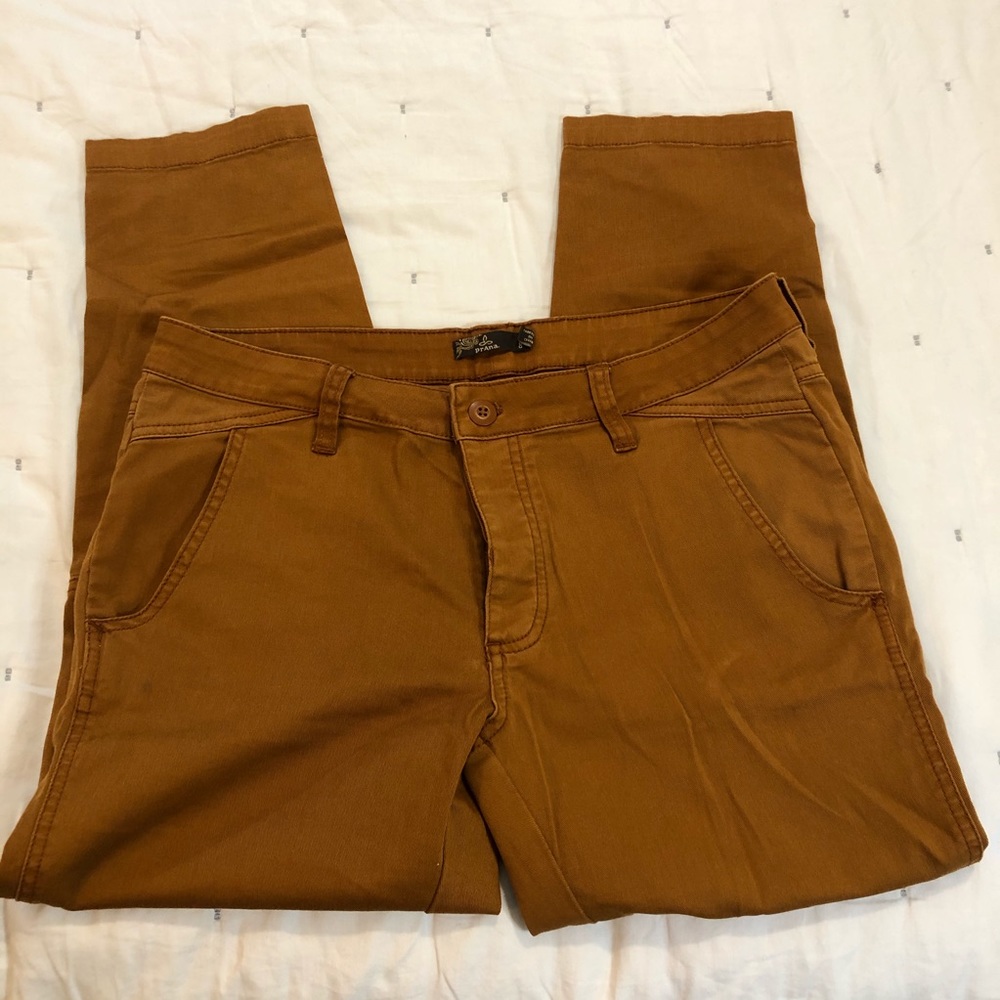 Prana Burnt Orange Cropped Chino Pant